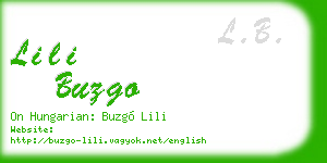 lili buzgo business card