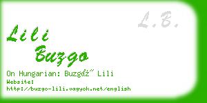 lili buzgo business card